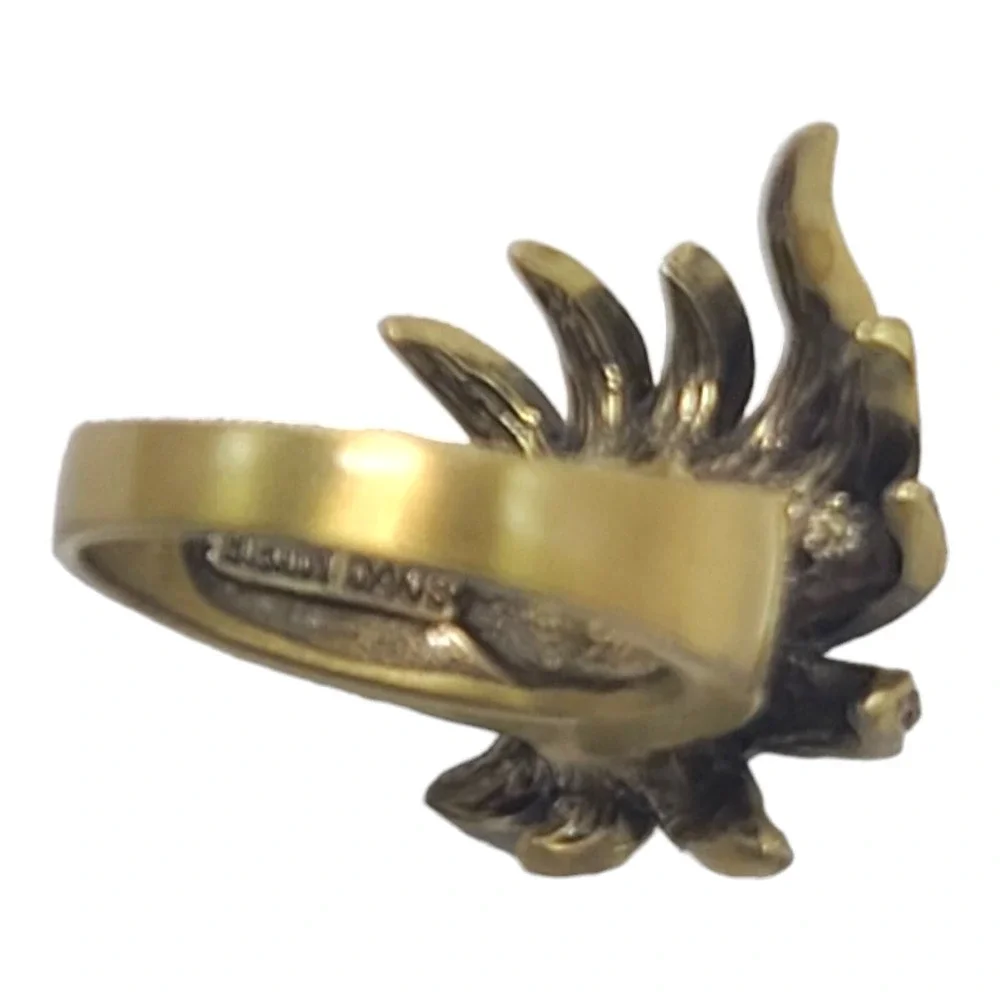 Heidi Daus Sublime Star golden ring Size 11.5 Swarovski Crystal Flower